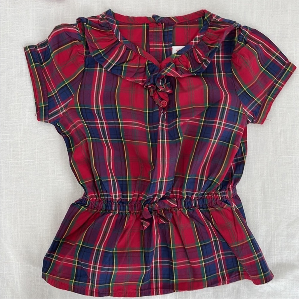 $5 bundle EUC gymboree red plaid top -3T
